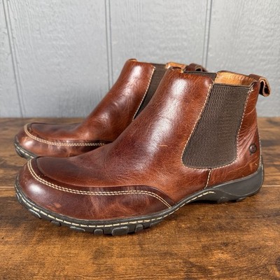 Born Hemlock Chelsea Boots Mens 8.5 M Brown Leather Pull On Ankle Boot Travel