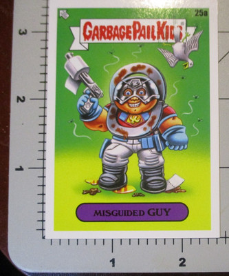 GARBAGE PAIL KIDS book worms Peacemaker misguided guy spoof STICKER CARD 25a C
