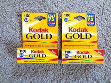 2 Packs Kodak Gold 110 Film 24-exposure 400 ASA Expired 02/2000