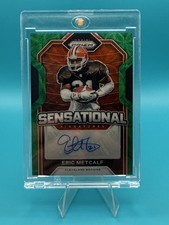2020 Panini Prizm #54 Eric Metcalf Sensational Signatures Prizm Green Scope #/25