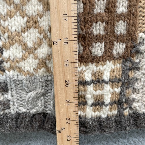 Talbots Handstrick Wolle Strickjacke Damen Medium Patchwork 70er Boho Landhaus Oma - Bild 6 von 9