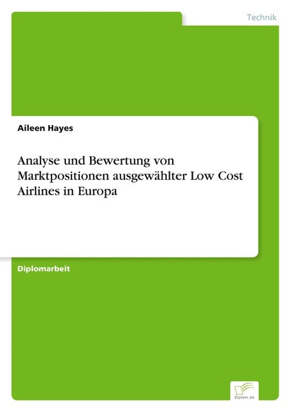 Analyse Und Bewertung Von Marktpositionen AusgewäHlter Low Cost Airlines In...-image