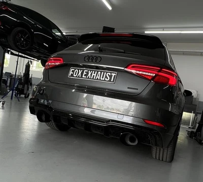 Fox Acero Duplex Sistema de Escape 2x 160x130 Negro Audi A3 8V Sportback 2.0l Fl - Imagen 1 de 3