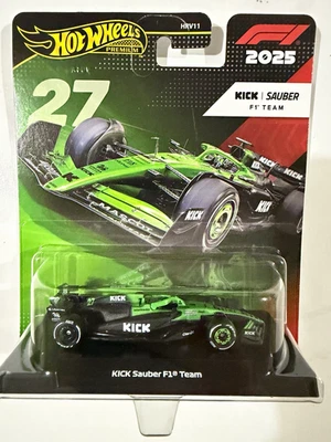 Hot Wheels Premium 2025 Kick Sauber F1 Team #27 1:64 Diecast Car Unopened NEW! - Image 1 of 3