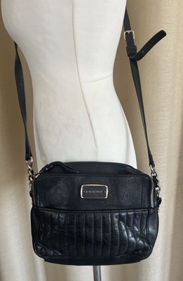 B. MAKOWSKY echt LEDER Tasche Handtasche Bag schwarz mehrere Fächer