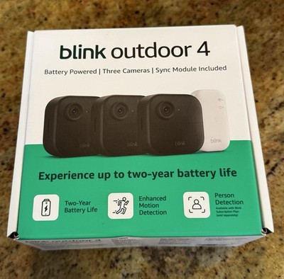 Blink Outdoor 4 Wireless Security Camera - Sync Module Core Included (3 Cameras)