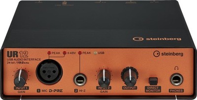 Steinberg UR Series UR12 Black/Copper Audio Interface with Cubase AI and Cuba...
