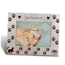 Cat Wooden Frame 5x7 Inch,Pet Cat Memorial Picture Frame,Cute cat Photo