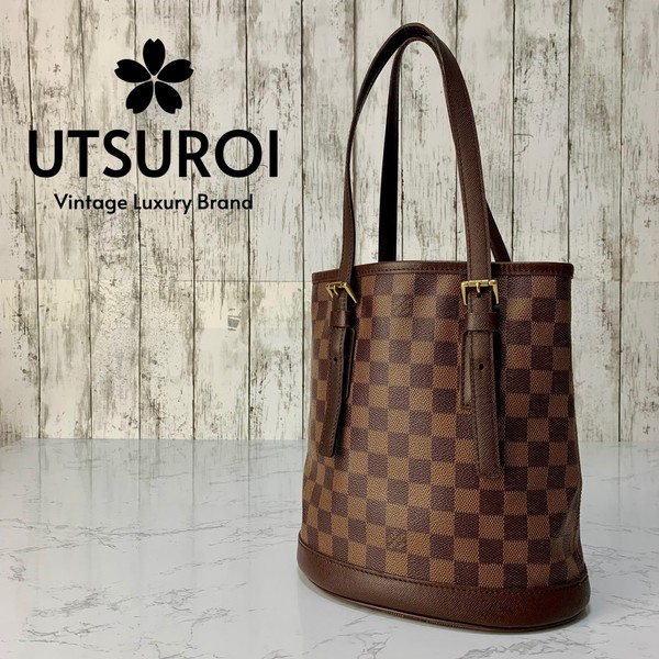LOUIS VUITTON Marais Bucket PM Damier Tote Shoulder Bag Authentic【Very Good】