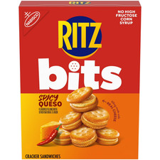 RITZ Bits Spicy Queso Cheese Sandwich Crackers 8.8oz Snack Lunch Box.