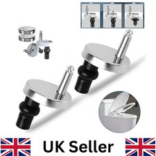 2x Toilet Seat Hinges Soft Close Quick Fit Heavy Duty Hinge Pair