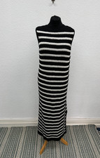 Marks & Spencer Dress Size L 16 UK Knit Stretch Jumper Long Stripe New Boho