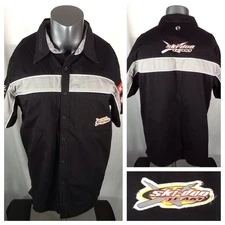 Ski-Doo Team Mechanic Button Racing Shirt (Med/Large) Black Snowmobile Rotax