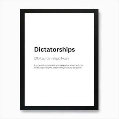 Diktaturen Definition Bedeutung Ar gerahmtes Wandbild Poster Leinwanddruck Bild