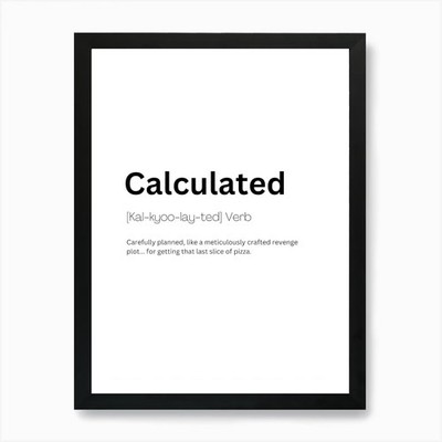 Berechnete Definition Bedeutung Kunst P Gerahmtes Wandbild Poster Leinwanddruck Bild