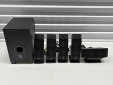 Logitech 5.1 Surround Sound Speaker System X-540 w/Subwoofer Remote - TESTED