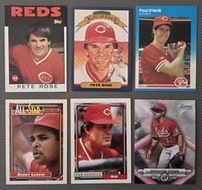 Cincinnati Reds Card Lot (30) 1986-2023 Pete Rose, Larkin, Spencer Steer RC