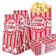 Paper Popcorn Bags,100 Pack 1oz Popcorn Bags Individual Servings, Popcorn Bag...