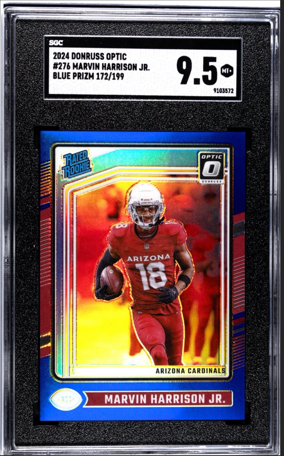 2024 Panini Donruss Optic -Rated Rookie Marvin Harrison Jr. #276 Blue Prizm /199