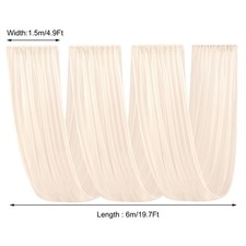Wedding Ceiling Curtains End-To-End Pole 100D Chiffon Arched Drape Party FI ..