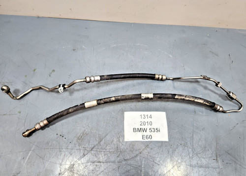 ✅ 08-10 OEM BMW E60 535 RWD Power Steering Expansion Hose Line Pipe SET