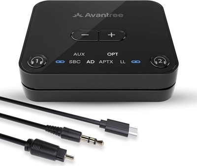 Bluetooth 5.3 Transmitter for TV Optical Aux Aptx Adaptive Dual Link