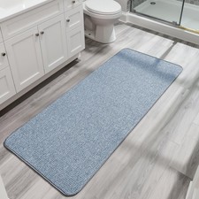Bosap Bath Mat,Ultra Thin Bathroom Runner Rugs,Large 2' X 5' Runner , Blue