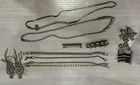 VINTAGE RHINESTONE COSTUME JEWELRY COLLECTION PIN NECKLACE BRACELET LOT 13