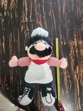 Vintage Rare 1992 Showbiz Pizza Pasqually The Chef 14” Plush Chuck E. Cheese
