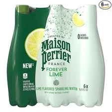 (6 Pack) Maison Perrier Forever Lime Flavored Sparkling Water, 16.9 Fl Oz