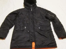 ALPHA INDUSTRIES N3B EXTREME COLD WEATHER PARKA- Black - Size LARGE
