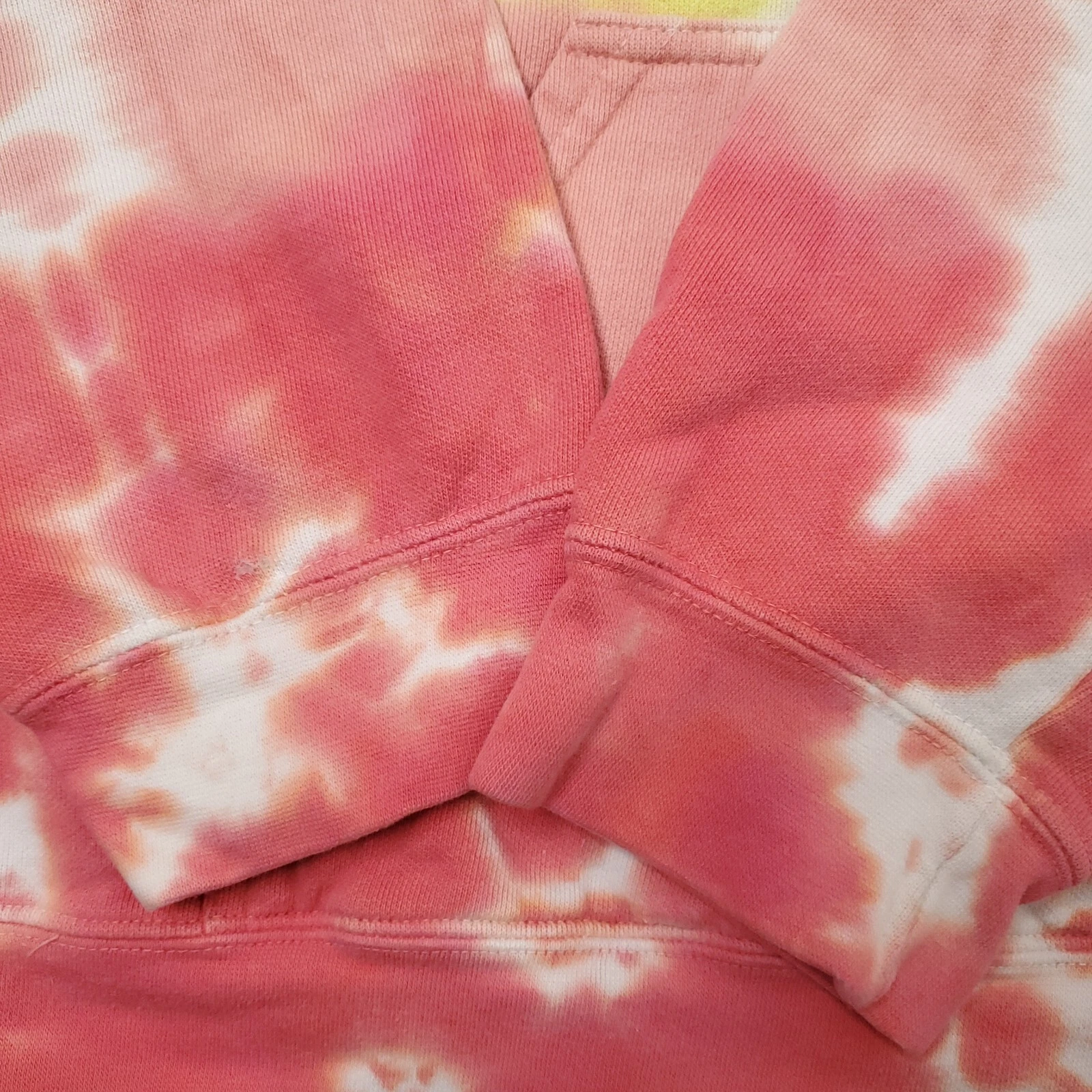 OFF WHITE Felpa con cappuccio avorio Ella tie dye adulto piccola 80 20 misto cotone pesante logo elefante