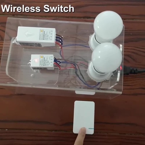Wireless Light Switch Kit Waterproof No Wiring No Interference Expandable Lamp - Video 1 of 1