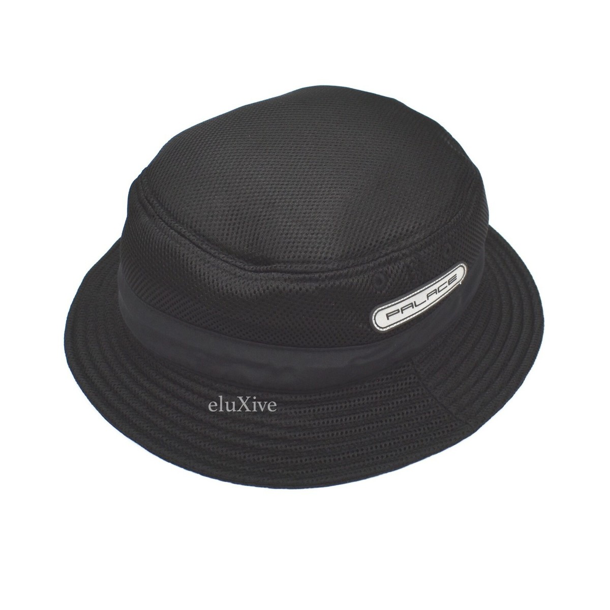 NWT Palace Skateboards Black Space Mesh Logo Bucket Hat