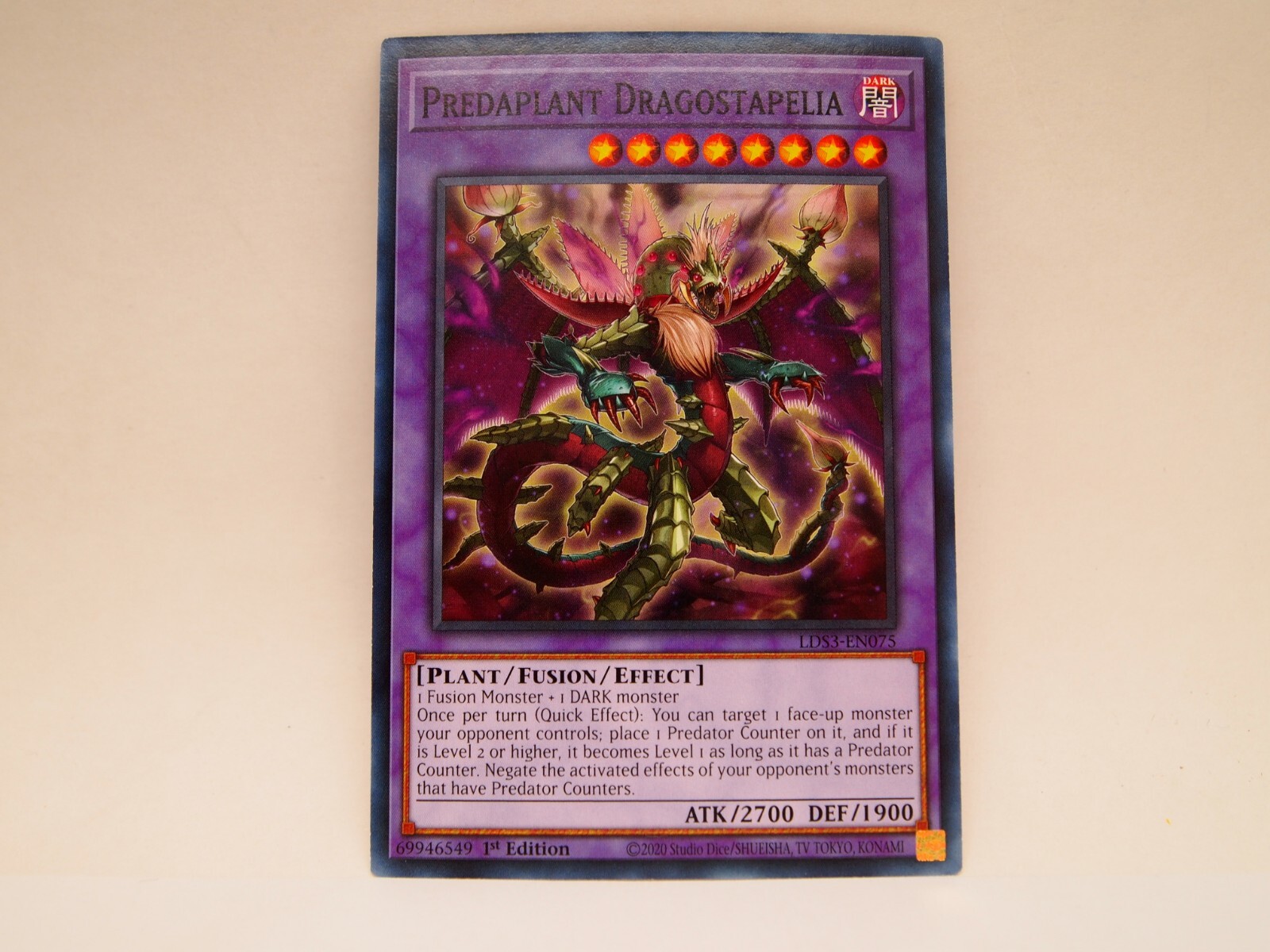 Predaplant Dragostapelia LDS3-EN075 Yu-Gi-Oh Card NM 1st Edition