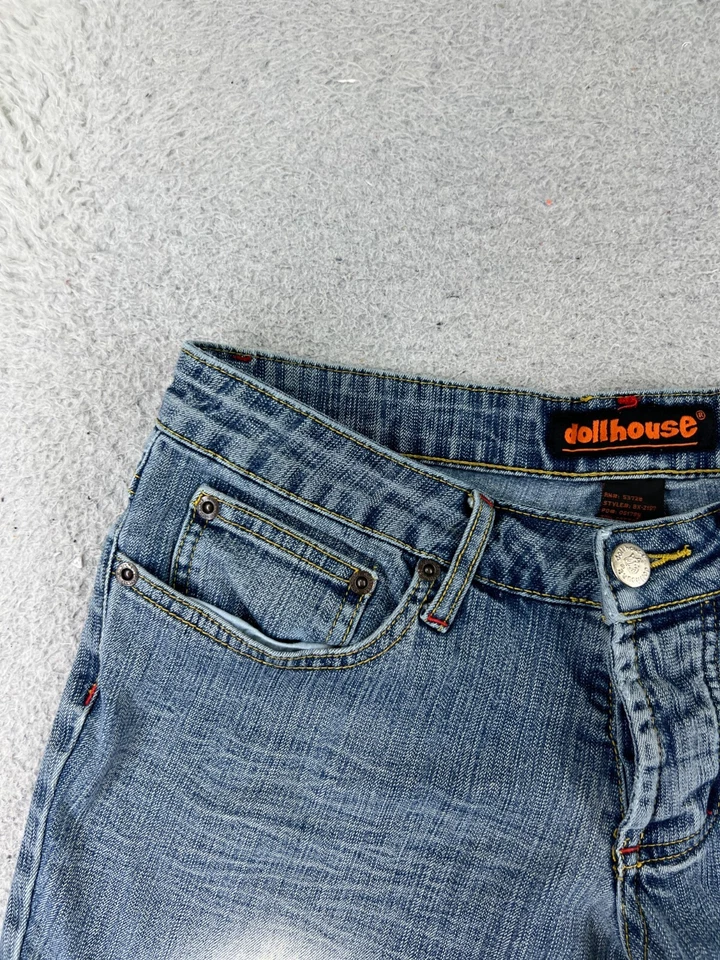 Pantalones Cortos Casa de Muñecas Mujer 26 Azul Denim Jean Lavado Medio Mezcla Algodón 26x5 Foto 4 de 4