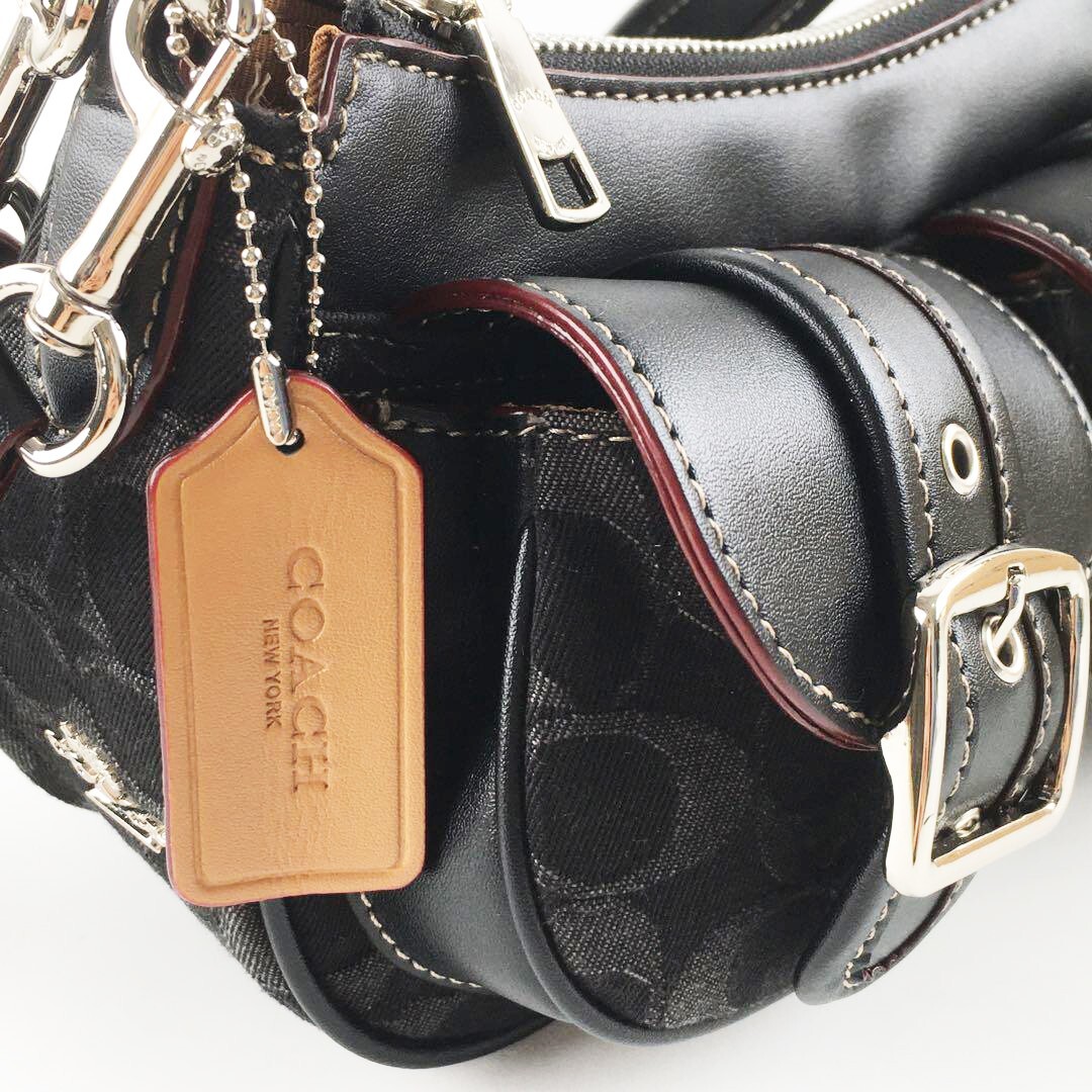 COACH Ashton Baguette In Signature Denim black CQ184