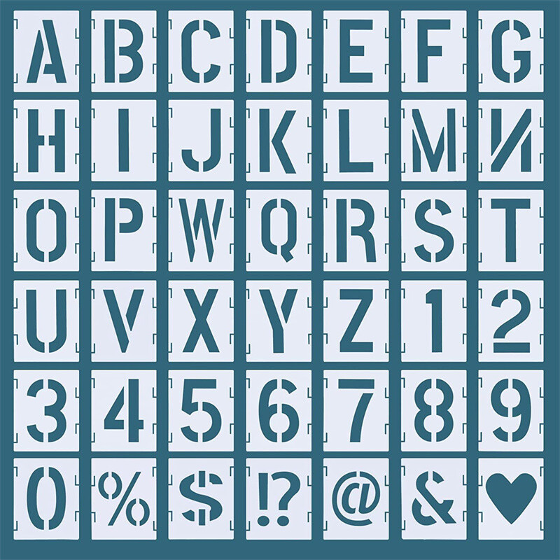 Letter Stencils for Painting 42 PCS Alphabet Letter and Number | eBay alphabet-stencil-by-penolopybulnick-download-free-stl-model-printables-com