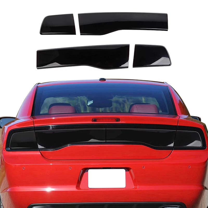 Smoked Rear Taillight Guards Cover Trim For Dodge Charger 2011-2014 Accessories Foto 3 de 4
