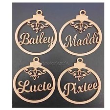 Personalised Baubles - Christmas Tree Decoration - Xmas Balls - Wedding Favours