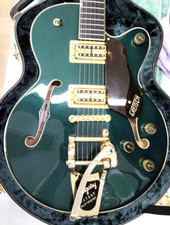 Gretsch G6659TG-CDG The Broadkaster chitarra semivuota verde Bigsby con custodia rigida