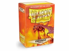 Matte Orange Case Display Dragon Shield Standard Size Sleeves - 10 Packs
