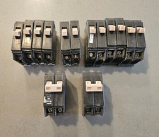 Lot of 14 EATON Circuit Breakers 15A 20A 20A SWD and double 40A WORKING
