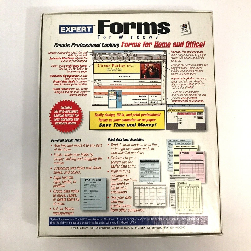 Expert Forms Computer Software for Windows on 3.5" Disk User Guide New In Box - Image 2 of 4