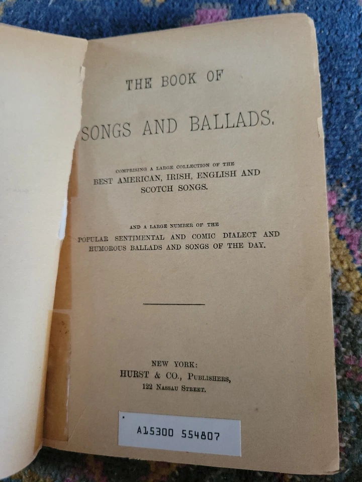 The Book of Songs and Ballads HC Arlington Edition, Hurst, Irish, Scotch - Image 4 of 4