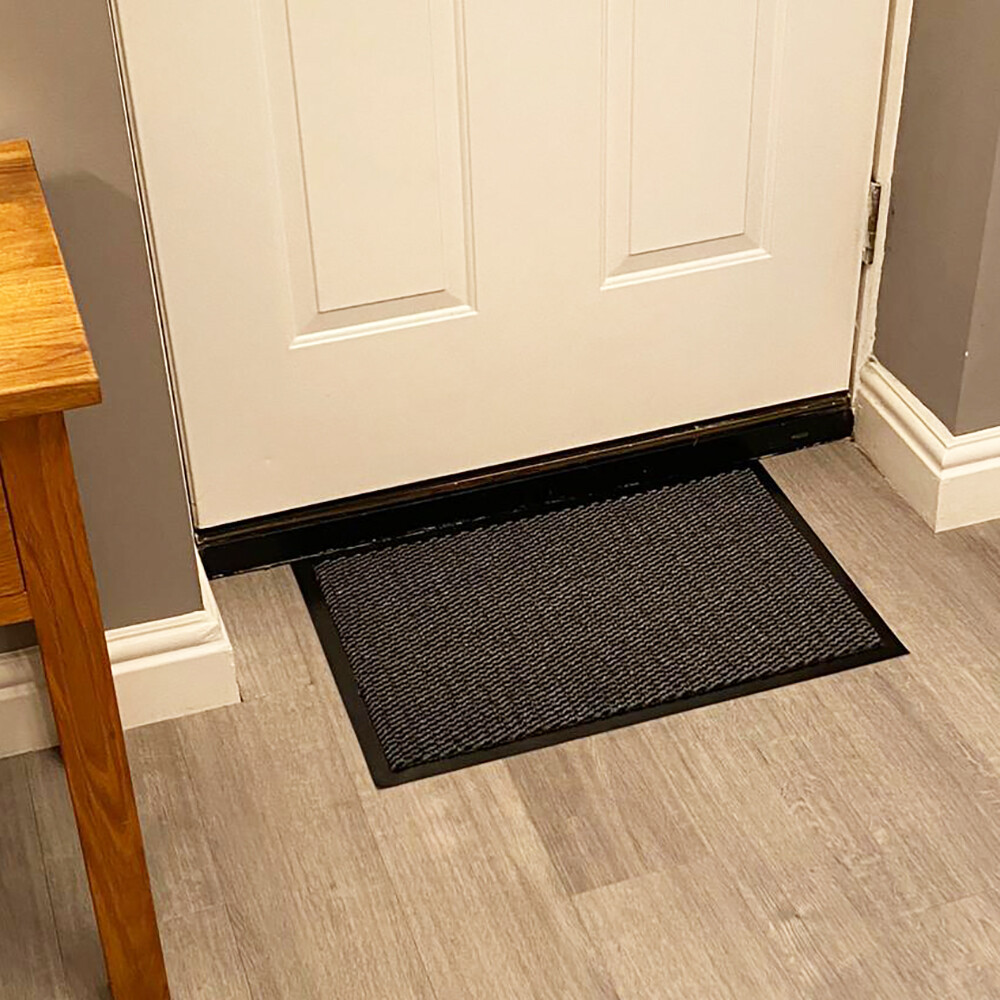 Dirt Trapper Door Entrance Mat Shoe Scrapper Carpet Matting 400mm x 600mm  GREY