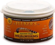 Reptile, Flukers Gourmet Style Canned Mealworms 1.2 oz 