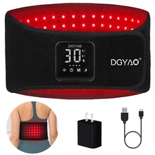 DGYAO Infrared Red Light Therapy Device Pad Back Waist Wrap Belt for Pain Relief