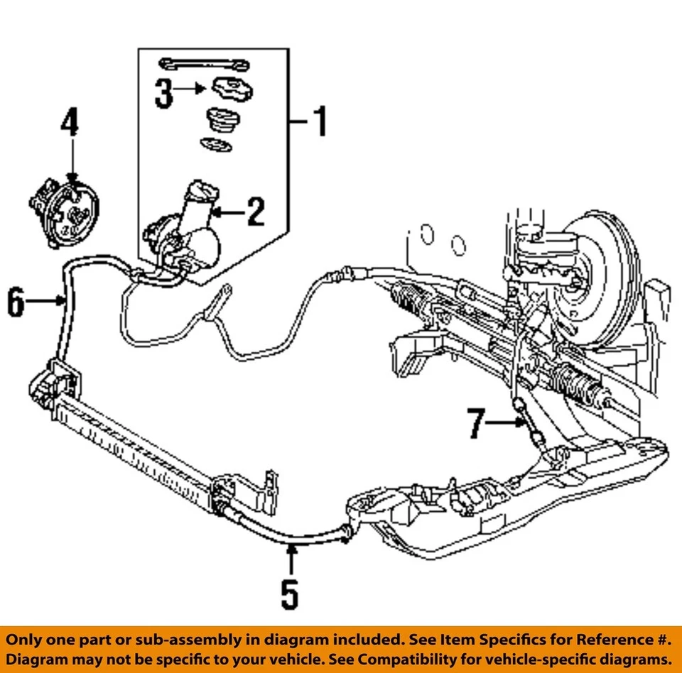 Used Power Steering Pump fits: 1997 Ford Taurus w/o SHO OHV Grade A - Изображение 3 из 4