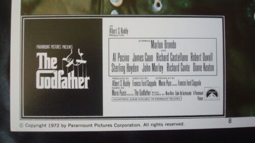 1972 *The GODFATHER* 11x14 Lobby Card *CAAN Coppola PUZO Mafia LC #8 *NSS 72/54* - Picture 3 of 4